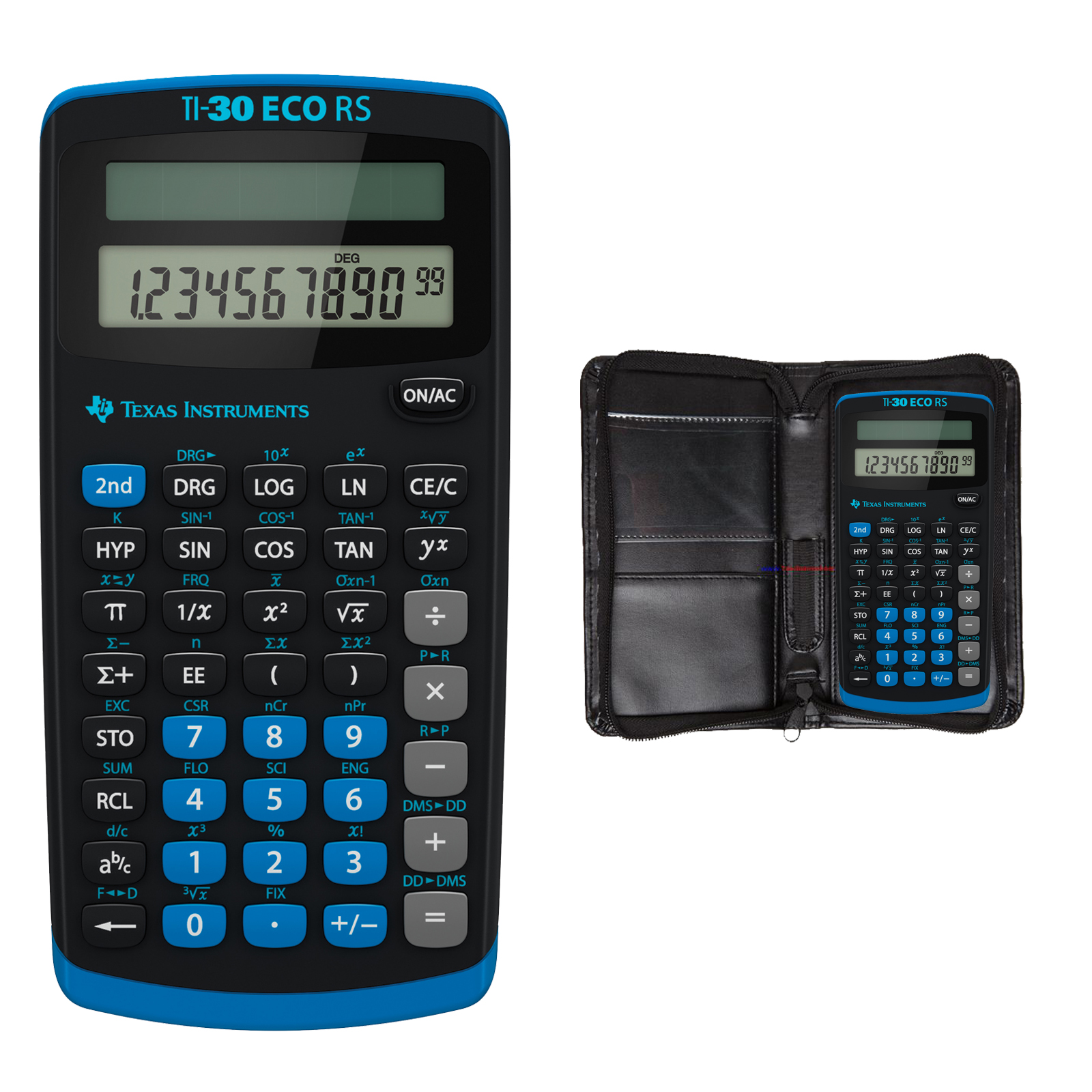 Schutztasche und Garantie TI 30 ECO RS Taschenrechner 