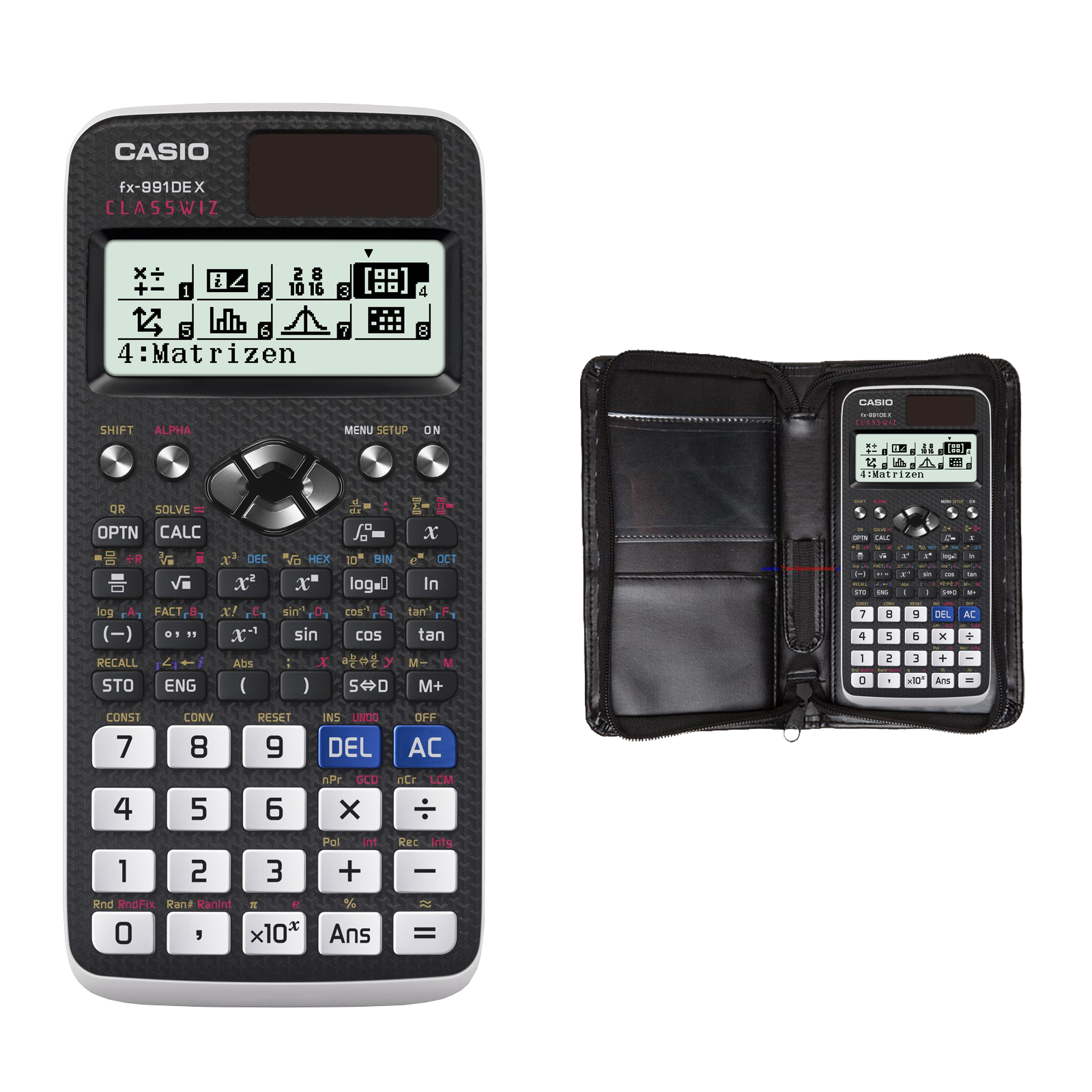 Schutzhülle Taschenrechner Casio Schutztasche FX991 DE Plus CalcCase Schwarz 
