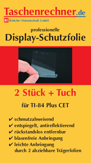 Displayschutz für TI-84Plus CET / CET Python