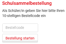 Bestellcode eingeben